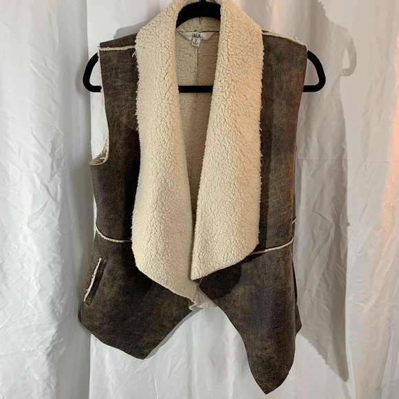 Jack by BB Dakota Jackets & Blazers - JACK by BB Dakota Faux Shearling Vest Wrap Cardigan